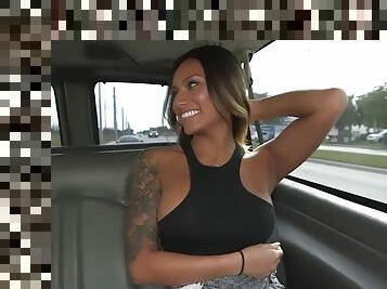 Cheap whore natalia mendez gets paid and get laid in fuck bus