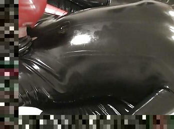 Latex Danielle and her oral session second angle. Full Video