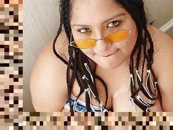 Caribbean bbw slut queen of cum