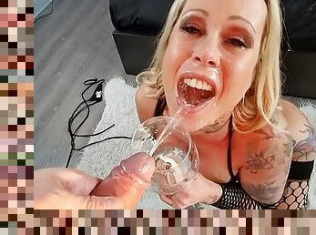 WELCOME ON AV! FIRST PISS CASTING Stunning Inked MILF Ashley More piss in mouth & ass, squirt, butthole roughly pounded - PissVids