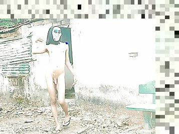 Sexy ghost men big dick huge cumshot in forest