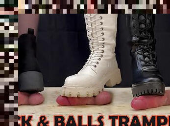 Cock and Balls Trample with 3 Sexy Boots, Bootjob &amp; CBT with TamyStarly