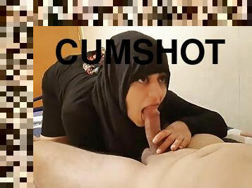 Mia Niqab Deepthroat Cum On Mouth On Bed
