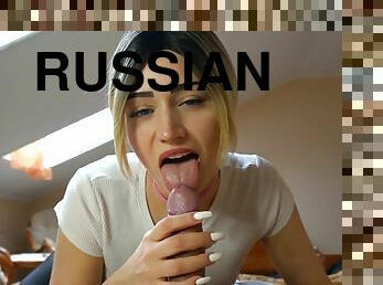 Russian Stripper POINT OF VIEW Oral Sex