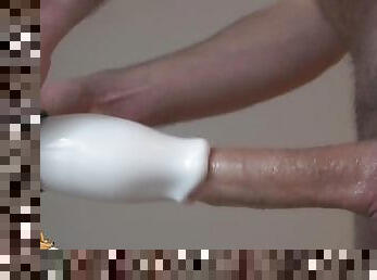 Close up Automatic Rotating Male Masturbator Blow Job Cock Stroker Sex Toys by Sohimi, Huge Cumshot