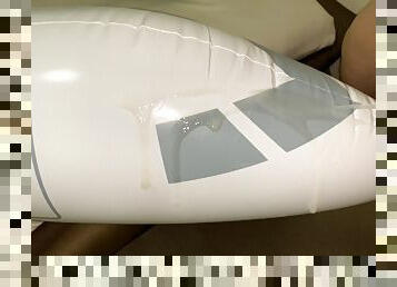 Small Penis Cumming A Huge Load On An Inflatable Airplane