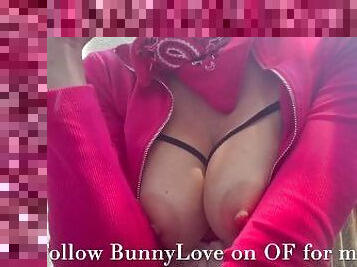 Artemisia Love smoking outdoor with her tits and big nipples out Follow BunnyLove on OF for more