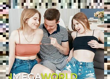 TeenMegaWorld - FirstBGG - Bisexual pussies on a hard dick