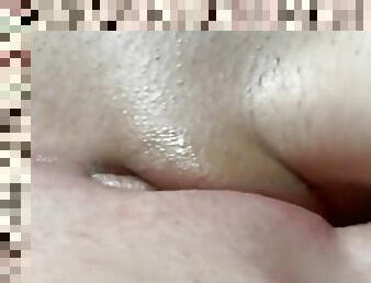 Wet pussy scissoring pulsating orgasm