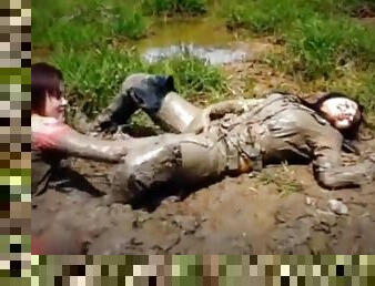 Two Thai Girls In Muddy Thigh Boots!!!