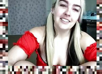 Amateur chick masturbates on webcam, more