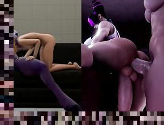 FUTANARI On Girl - Split Screen Compilation #11