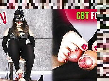 Footjob and Balls Squeezing – Femdom Bondage  Era