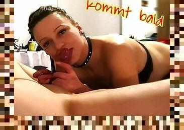 kommt" bald, gefesselt zum Abspritzen gebracht -) bound slave cumshot