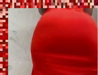 Big ass ebony lift ups dress