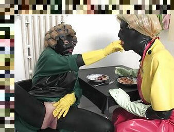 Two horny rubber housewives 1 of 5