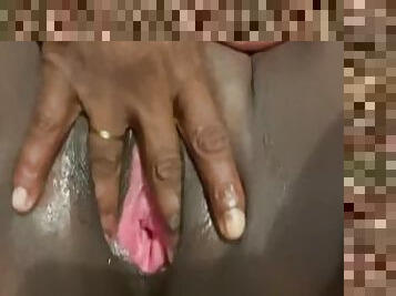 Freshly fucked ebony pussy