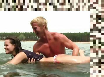 Rita gets nasty in outdoor porn show
