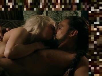 GOT Emilia Clarke Sex Scenes No Music