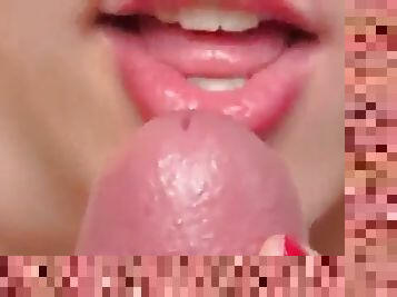 Red lips blowjob