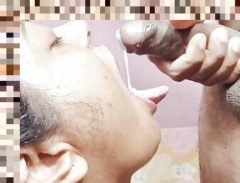 It was really hard, Water drop from my eyes, Best Close-up Deepthroat with Cum in Mouth
