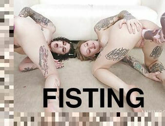 fisting, monster, anal, leke, blond, firkant, fetisj, brunette