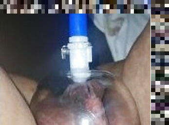 Pumping wet pussy getting ready to get that clit sucked