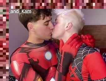 Cute Cosplay Spiderman gets fucked by Iron Man's big dick