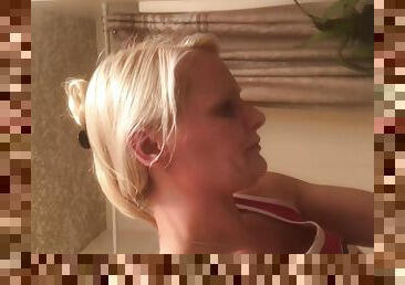 Blonde Icelandic Stepmom After Shower