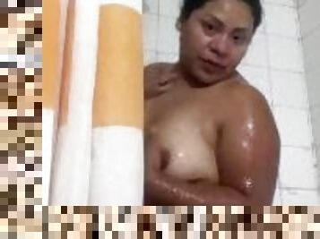 culo, bañando, tetas-grandes, masturbación, coño-pussy, anal, latino, marido, fetichista, ducha