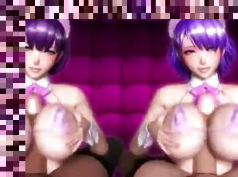 Futa Futanari Deepthroat and Titfuck Orgy Huge Cumshots 3D Hentai