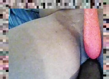 masturbaatio, pillu-pussy, eebenpuinen, milf, lelu, äityli, musta, pov, äiti, pikkuinen