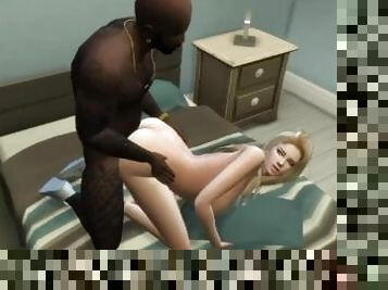 Sims 4 Blacked - Blonde Wife Gets Fucked Hard By Her Black Neighbor While Her Husband Is Away