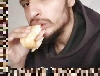 Turkish man feeding with a sandwich Jul 1