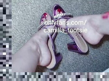 mammine-mature, serie, piedi, inglese, dolci, carine, feticci, cornuti, umiliazione, gambe