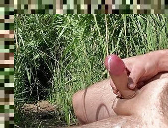 Masturbation in nature, on a nice day
