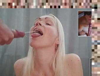 amatöör, jobipauk, kodus-tehtud, kompilatsioon, creampie, paar, näole, sperma, oraal