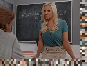 MILF teacher has other plans with this guy as he is bad in math