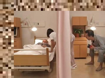 Japanese nurse gets intimate with older lover