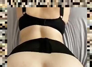 Curvy Secretary in Black Lingerie Really Needs a Raise POV