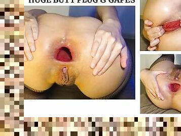 HUGE BUTT PLUG & GAPES Trailer (Anal, Doggystyle, POV, Pushingout, Prolapse, Hairy, Close up)