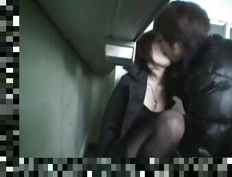 Hot Japanese Emo Blowjob closeup in classroom