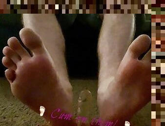 Let me Stroke and TEASE your COCK with my Pink SOLES!
