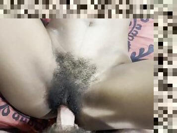 Fucking a Teen Hairy Pussy Tinder Date Cum Shot