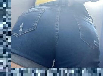 Butt in Tight Jeans Unclothed