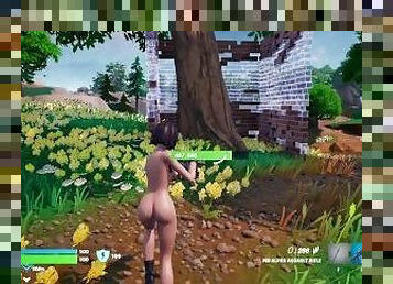 Fortnite gameplay (Rox nude)