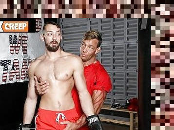 FamilyCreep - Hot Inked Stepdad Hunk Barebacks Jock Stepson Hard In His Gym