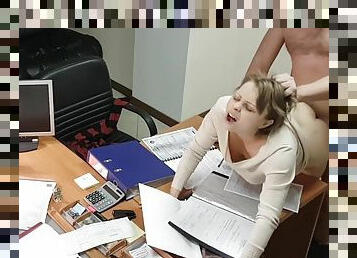 Hot Blonde Secretary Fucked By Boss In Office