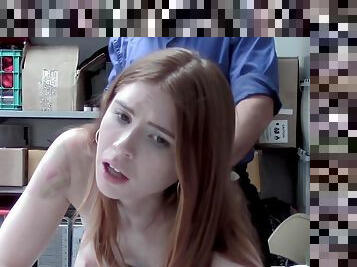 Redhead Teen Pepper Is Banged Deeply By Horny Investiga