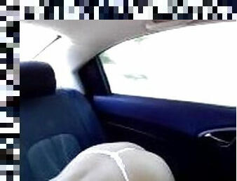 My best friend was getting wet in the car so I ate her pussy while her boyfriend was driving.